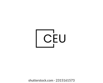 Ilustración del vector de diseño del logotipo inicial de la carta de la UCE