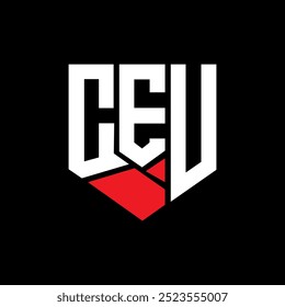 Design abstrato do logotipo da letra CEU. CEU design exclusivo. CEU
