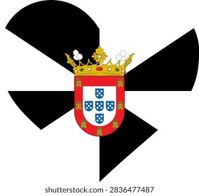 Ceuta flag heart shape vector illustration. Spanish autonomous city national symbol heart icon graphic design