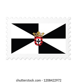 Ceuta flag on white background vector image