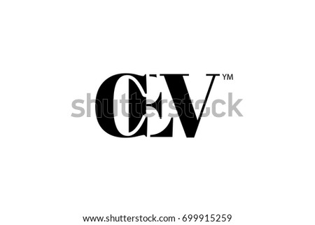 CEV Logo Branding Letter. Vector graphic design. Useful as app icon, alphabet combination, clip-art, and etc.