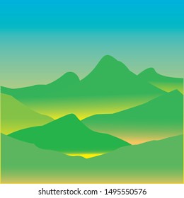 cevtor art design mountain logo