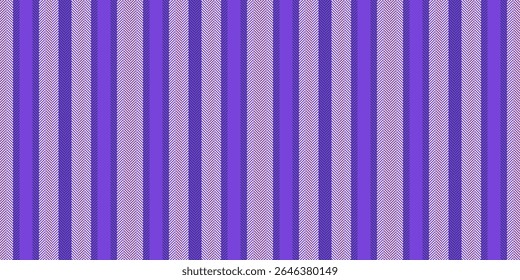 Cextile fondo de la raya sin costuras, hotel textil Vector Vertical. Textura del patrón de la tela de las líneas de Moose en la paleta de colores violeta y marfil.