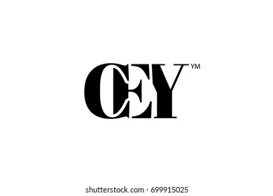 CEY Logo Branding Letter. Vector graphic design. Useful as app icon, alphabet combination, clip-art, and etc.