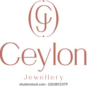 Ilustración de vectores con el logotipo de joyas de Ceylon