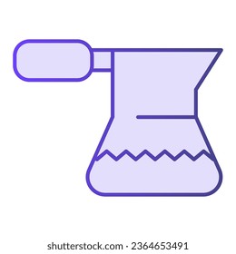 Ikone für Kaffee-Wohnung aufhören. Türkische Kaffee-Topfviolettsymbole im trendigen, flachen Stil. Utensil Farbverlauf-Design, entwickelt für Web und App. EPS10