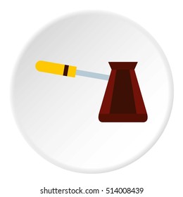Cezve icon. Flat illustration of cezve vector icon for web