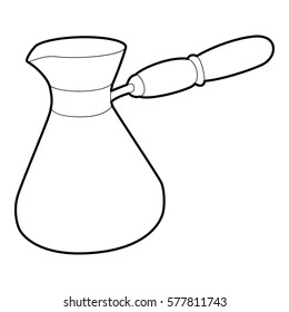 Cezve icon. Outline illustration of cezve vector icon for web