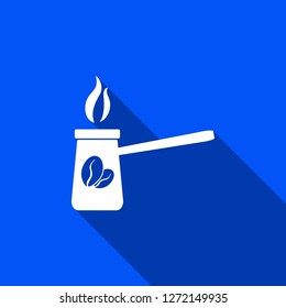 Cezve icon with shadow , sign design