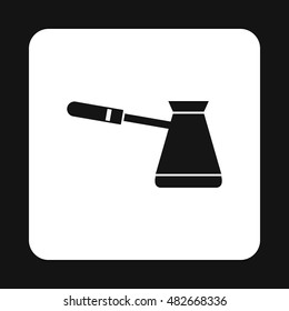 Cezve icon in simple style isolated on white background. Utensils symbol vector illustration