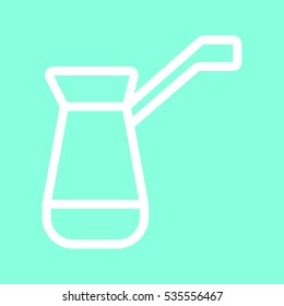 Cezve icon in trendy flat style isolated on grey background. Kitchen symbol for your design, logo, UI. Vector illustration, EPS10.