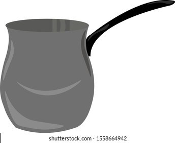 Cezve, illustration, vector on white background.