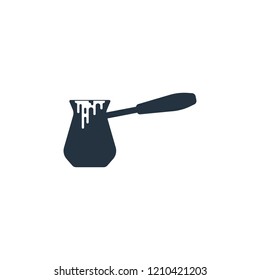 Cezve isolated icon on white background, 400 coffee set, logo and sign