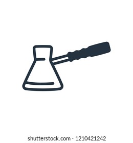 Cezve isolated icon on white background, 400 coffee set, logo and sign