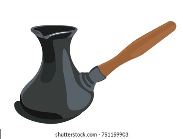Cezve isolated vector illustration isolated