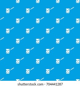 Cezve pattern repeat seamless in blue color for any design. Vector geometric illustration