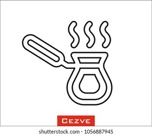Cezve vector icon