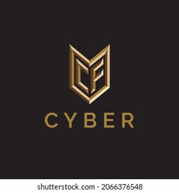 Cf 3d Monogram Cyber Logo