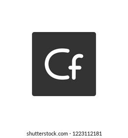 cf abbreviation  isolated simple icon