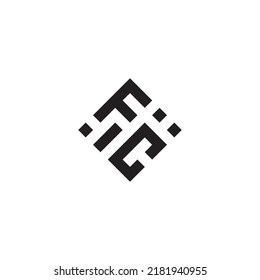 CF abstract geometric concept logo in high quality professional design that will be best for street style