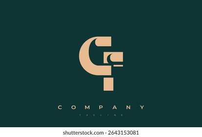 CF Abstract Geometric Logo Design. Modern and elegant logo design with simplistic typography elements, showcasing branding excellence.