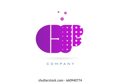cf c f pink dots dotted letter logo alphabet creative company vector icon design template