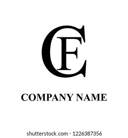 CF Company initial logo design