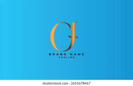 CF, FC, Abstract initial monogram letter alphabet logo design