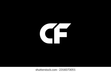 CF, FC, Abstract Letters Logo Monogram