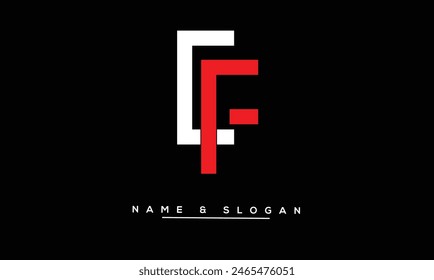 CF, FC Abstract Letters Logo Monogram