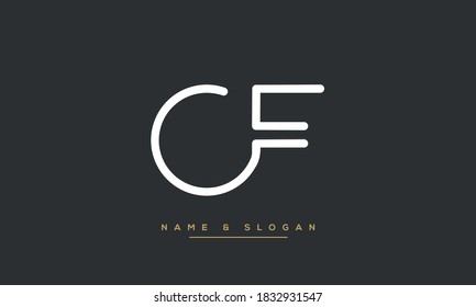 CF ,FC ,C ,F  Abstract Letters Logo Monogram