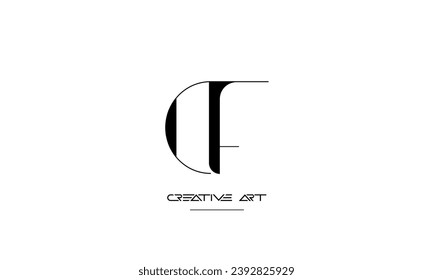 CF, FC, C, F abstract letters logo monogram