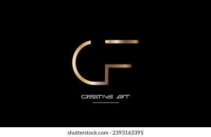 CF, FC, C, F abstract letters logo monogram