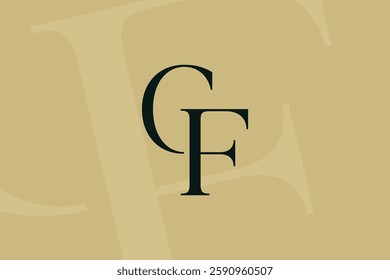 CF or FC letter logo icon design. Classic style luxury initials monogram.