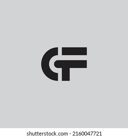 Plantillas vectoriales de diseño de logotipo CF o fc 