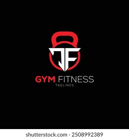 CF Fitness logo design template