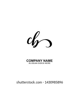 CF Initial handwriting logo vector