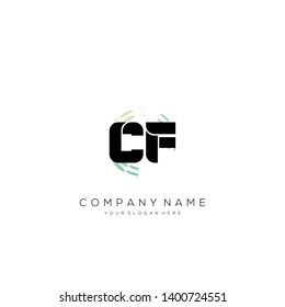 CF initial letter abstract logo design vector.