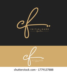 CF Initial letter handwriting and signature logo.