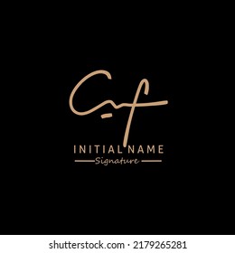 CF Initial letter handwriting and signature logo