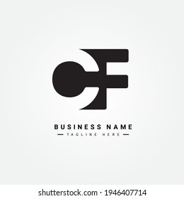 CF Initial Letter Logo - Minimal Vector Logo