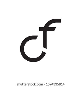 CF initial letter logo template vector icon design