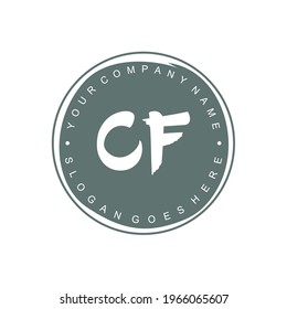 CF Erstmaliges Logo Branding Hochzeitsgeschäft Brush