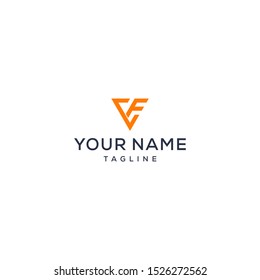 cf initial logo vector, design