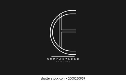 CF initials monogram letter text alphabet logo design