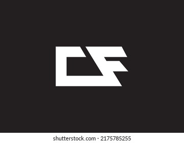 cf latter vector logo abstrack templete
