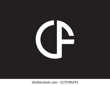 cf latter vector logo abstrack templete