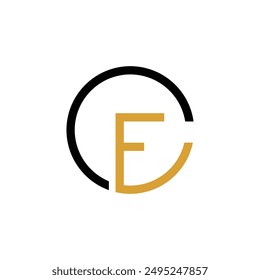 CF Letter Cimple Vector Logo Design