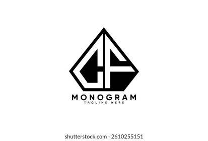 CF letter creative monogram vector logo design.