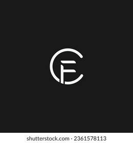 CF letter design on luxury background, Initial lowercase letter logo cf, fc, f inside c, monogram rounded shape,
CF logo, initial letter CF graphic logo template,